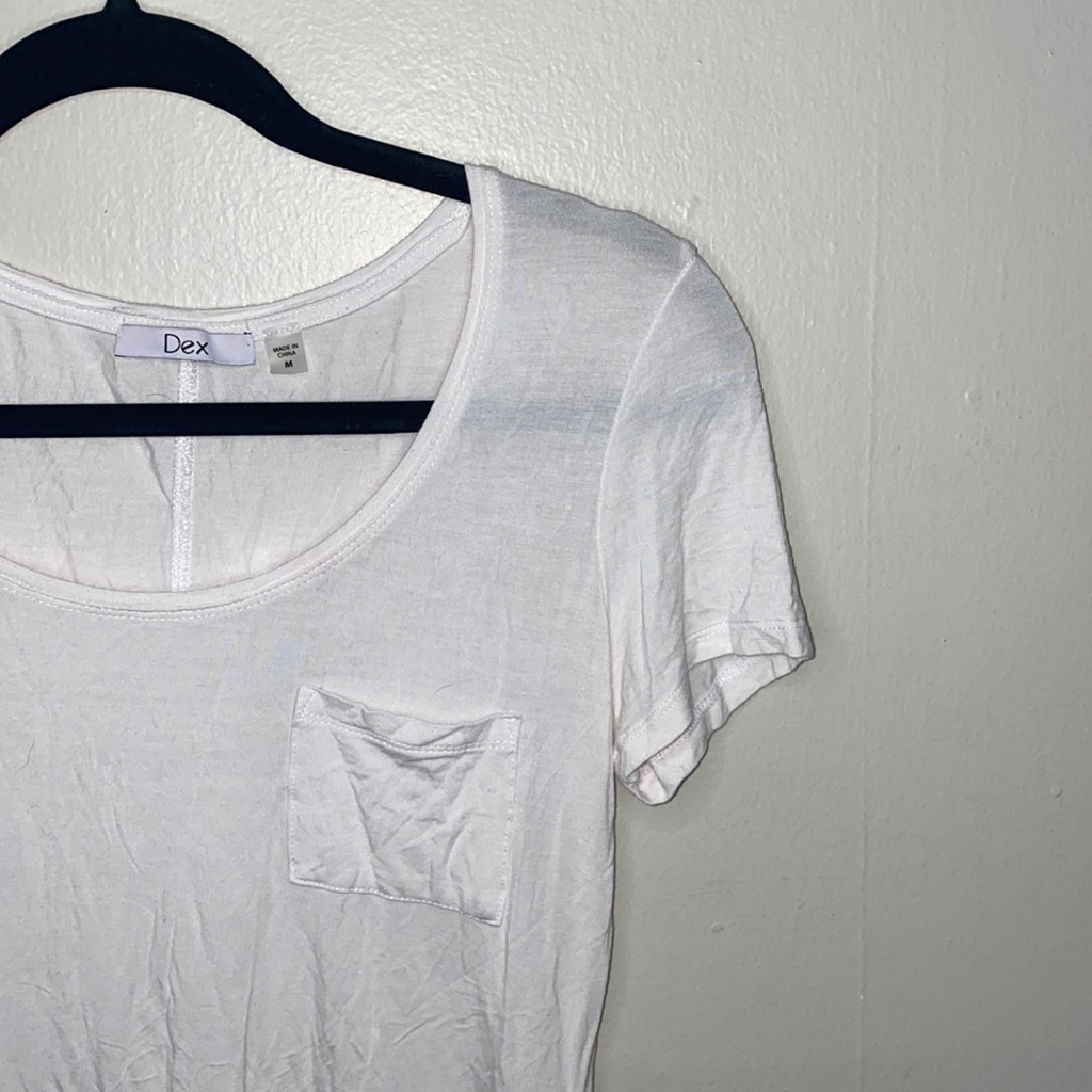 Basic White Tee With Pocket!